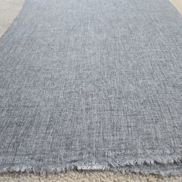 NWOT Cashmere Scarf Woven Heather Grey - Picture 7 of 10